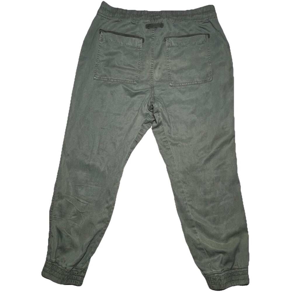 ZARA Olive Green High Rise Drawstring Pull On Relaxed Pants Women’s Size XL/34” - Picture 2 of 6